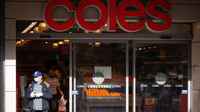 Coles COO Matthew Swindells says while demand has surged, supermarkets have not seen the return of the kind of panic buying experienced earlier in the year. Picture: Julian Andrews