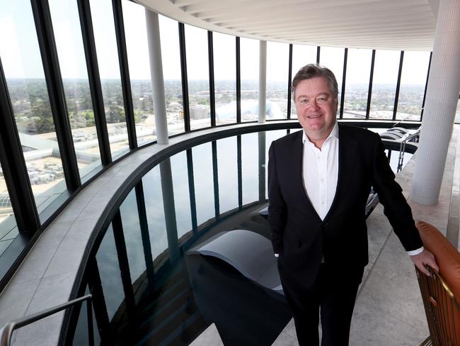 31/10/2019  Vicinity centres CEO Grant Kelley at the pool deck of the new Chadstone hotel at Chadstone shopping centre.Picture: David Geraghty, The Australian.