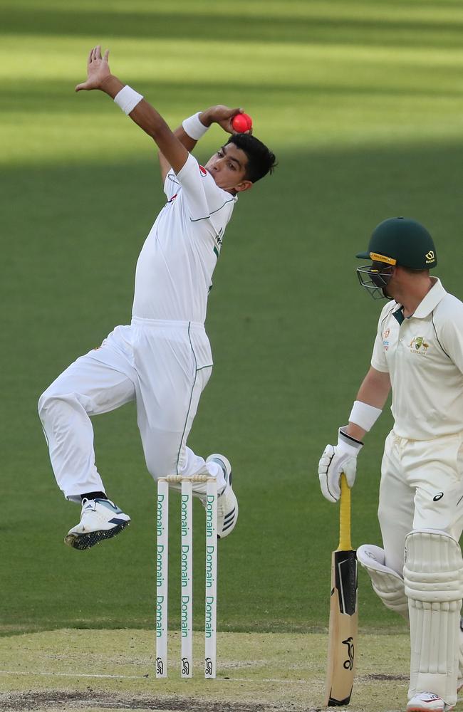 Naseem Shah in action against Australia A. Picture: Paul Kane/Getty Images