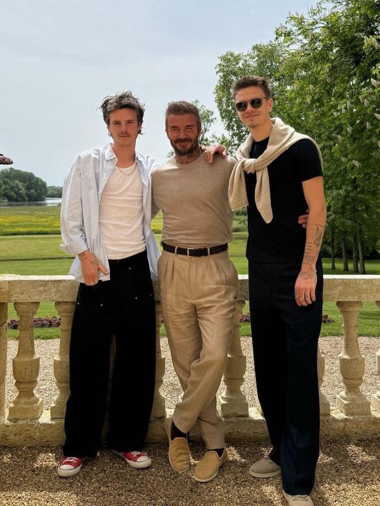 The ex-football star with two of his sons, Romeo and Cruz. Picture: Instagram