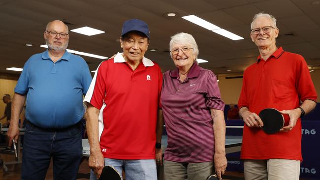 Concord Senior Citizens Club members Barry Ford, Norman Wong, Alma Roberts and Michael Aldridge. Picture: Jonathan Ng