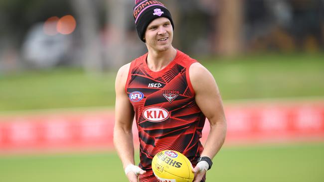 Michael Hurley at Essendon training.