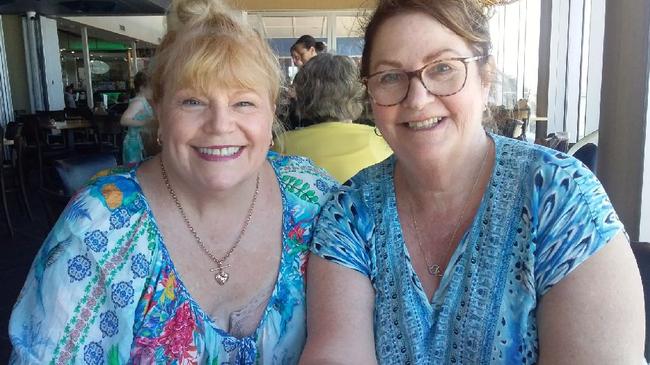 United at last: Meegan Hall and Tracey Howell together in Queensland last October.