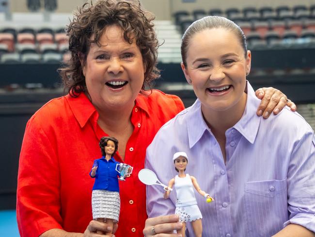 Evonne Goolagong Cawley and Ash Barty have been immortalised as Barbie dolls. Photo: supplied