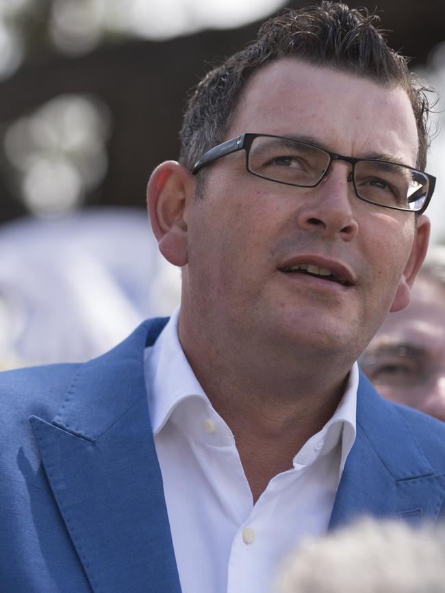 Victorian Premier Daniel Andrews at the pride march. Picture: Christopher Chan