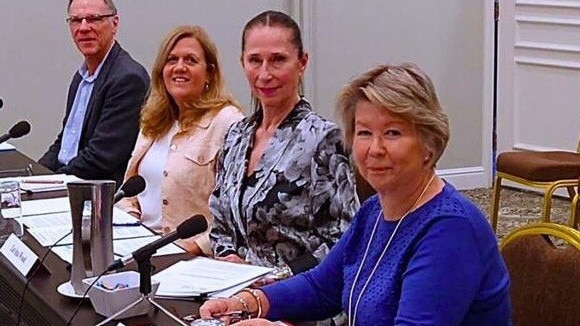 Community Alliance for Responsible Planning’s Lavinia Wood third from left, with other concerned Redland residents. Picture: Contributed