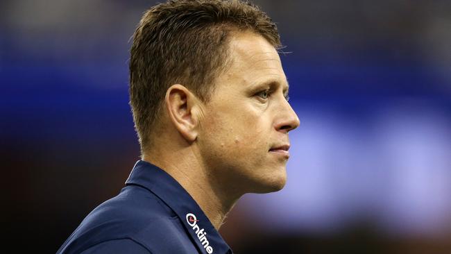 Brendon Bolton contemplates the Blues’ position. Picture: Michael Klein