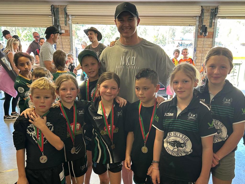 Dylan Edwards went back home to attend a Bellingen Dorrigo Magpies gala day last August. Credit: Facebook