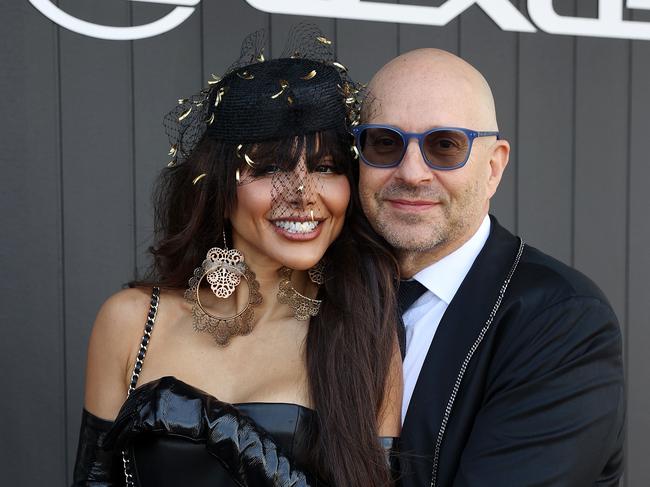 MELBOURNE, NOVEMBER 4, 2023: 2023 Victoria Derby Day at Flemington Racecourse. Alex Waislitz and Rebekah Behbahani in LEXUS. Picture: Mark Stewart