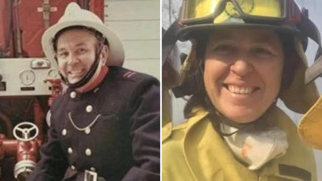 NSW RFS volunteer firefighter at Tuncester Trudy Osborne (right) with her grandfather who was part of Fire and Rescue, stationed at Orange, NSW.