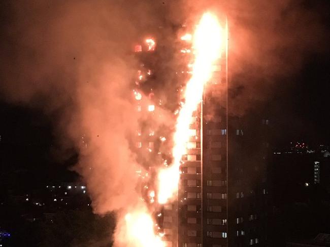 The terrifying scene in west London. Picture: Natalie Oxford/Twitter