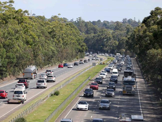 Traffic heading north on the M1 was at a slow crawl most of Friday. Picture: Damian Shaw