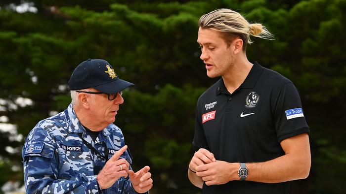 Essendon Bombers And Collingwood Magpies Anzac Day Media Opportunity