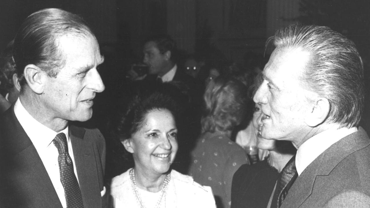 The actor meets with Prince Philip, left, in 1981.