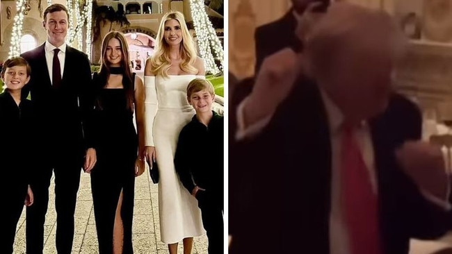 Inside Christmas Eve at Donald Trump’s Mar-a-Lago. Picture: Ivanka Trump/Instagram; realmichaelsolakiewicz/Instagram