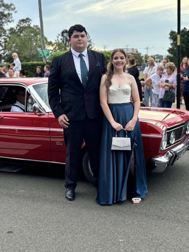 The students of Aldridge State High School arriving at their formal.