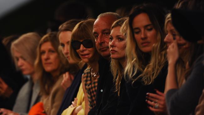 #spotto: Anna Wintour, Philip Green and Kate Moss attend the Topshop Unique show during London Fashion Week SS14. Picture: Samir Hussein/Getty Images