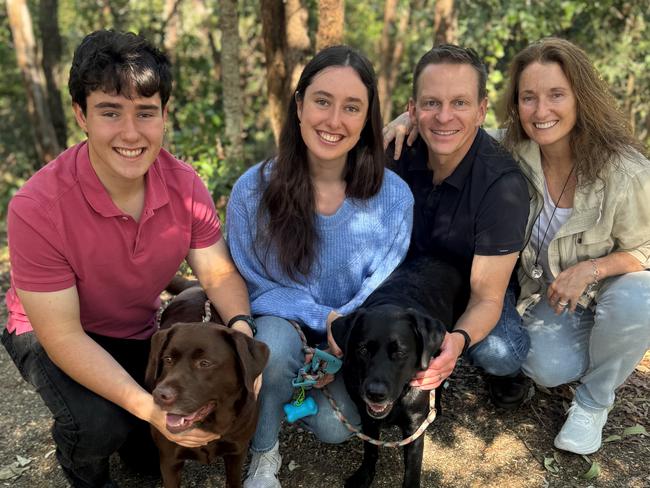 Professor Amy Kenworthy pictured with her family.