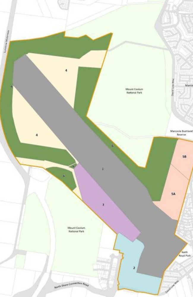 Sunshine Coast Airport development scheme includes six individual precincts.