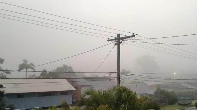 The fog was thick at Rochedale South. Picture: Christine Lowe.