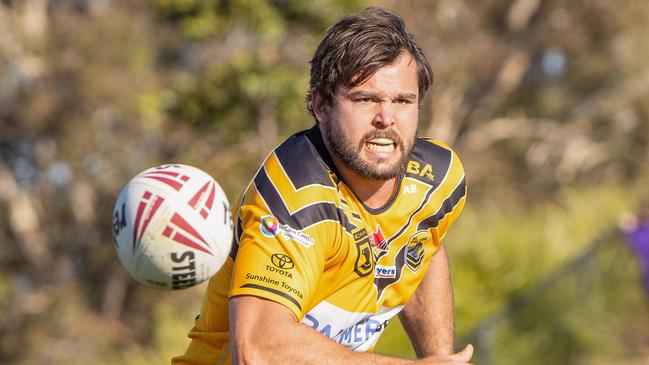 Sunshine Coast Falcons player Louis Geraghty in action. Picture: Nicola Anne Photography.