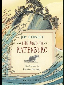 <b>THE ROAD TO RATENBURG by Jay Cowley</b>                                             <b>Junior Fiction</b>                                             <b>THE ROAD TO RATENBURG</b>                                             <b>Joy Cowley and Gavin Bishop</b>                                             <b>Gecko Press, <span id="U611280611122NGB" style="color:#cc0000;">$16.99</span></b>                     It is better, they say, to travel hopefully than to arrive. When Spinnaker Rat’s high-rise home is suddenly and violently demolished he and his wife Retsina decide to make the arduous journey to the fabled city of Ratenburg, supposedly founded by the Pied Piper, in which rats can lead an idyllic life unmolested by the usual cats, dogs, eagles and “humming beans” that infest the rest of the world. Along with their four bright ratlings and a boastful, piratical neighbour they brave a multitude of dangers with ingenuity and pluck to arrive at a destination that is not quite what they <br/>had expected. Noted NZ writer Joy Cowley has Spinnaker tell their story in <br/>a pompous style that lends itself to a humour that is also picked up in the often unusual perspectives of Gavin Bishop’s illustrations.                         <b>KATHARINE ENGLAND</b>                        <span id="U6112806111222m" style="font-family:'Wingdings 2';"><span id="U611280611122hO" style="color:#cc0000;">ê<span id="U611280611122I7" style="font-family:'Wingdings 2';">ê<span id="U611280611122V6E" style="font-family:'Wingdings 2';">ê<span id="U611280611122z8G" style="font-family:'Wingdings 2';">ê</span></span></span></span></span>