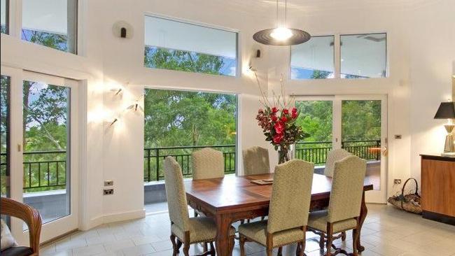 Those views! The eating area overlooks the greenery.