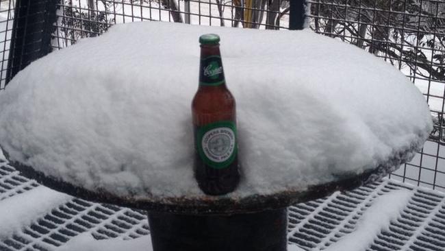 Mmmm... frozen beer.