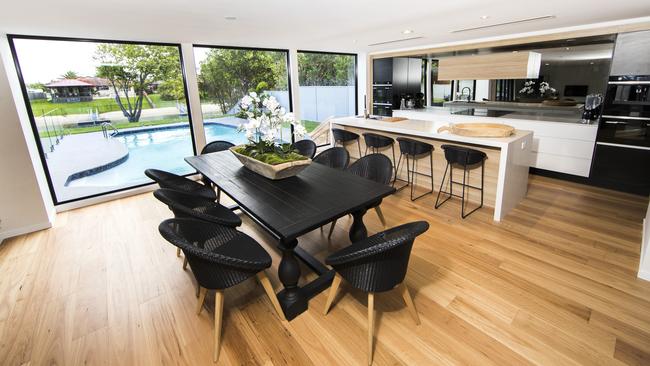 Inside the Broadbeach Waters home that House Rules winners Aaron and Daniella Winter have renovated. Picture: Nigel Hallett.