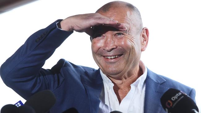 DAILY TELEGRAPH 17TH OCTOBER 2023Pictured is Wallabies head coach Eddie Jones at a post-Rugby World Cup media call at Coogee Oval in Sydney.Eddie Jones has extended his coaching job with Australian Rugby.Picture: Richard Dobson