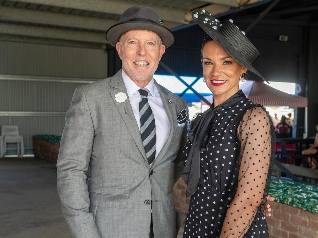 Paul Galbraith and Donna Hellingrath at NQ Classic Derby Day Mackay Turf Club Saturday 30 September 2023 Picture: Michaela Harlow