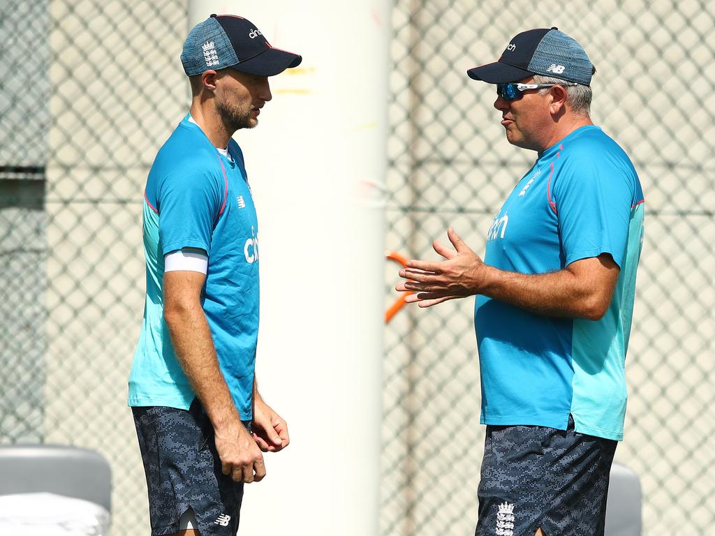 It’s hard to see how Chris Silverwood can stay as head coach but Joe Root’s position as Test captain looks more secure, partly due to the lack of another option. Picture: Chris Hyde/Getty Images