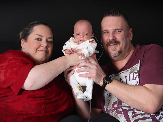 The couple have finally been able to bring Oskar home. Picture: David Caird