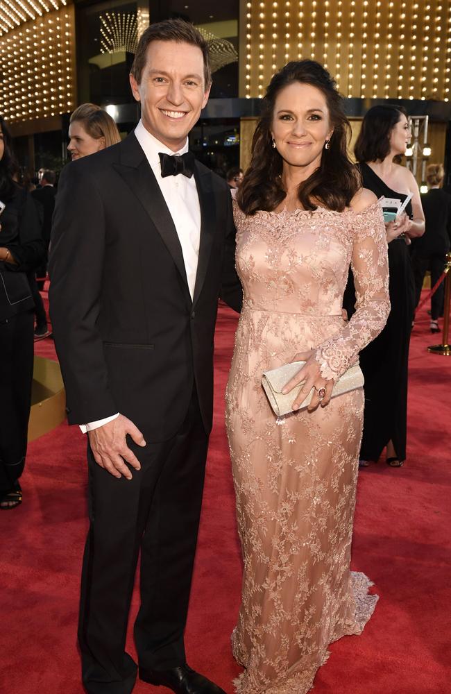 TV personality Rove McManus with wife Tasma Walton at the 58th annual TV Week Logie Awards.. PICTURE: JASON EDWARDS