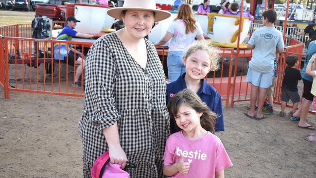 Families at the Lights on the Hill Trucking Memorial event at Gatton on Saturday, September 30, 2023.