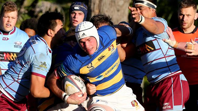 Former Wallaby Ben Mowen playing Premier Rugby in Brisbane last season Picture AAP