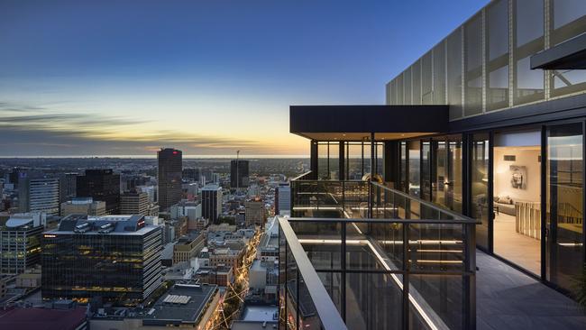 Realm Penthouse in Austin St, Adelaide. Picture: Jonathan Kissock.