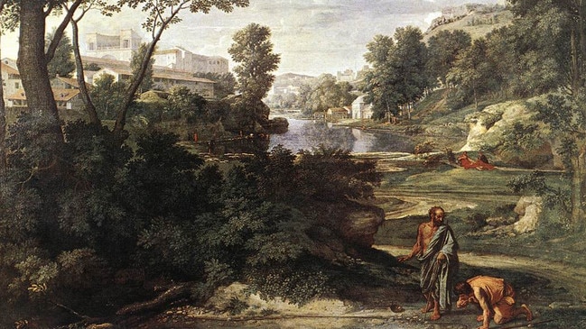 Detail: Poussin, Nicolas - Landscape with Diogenes - c.1647