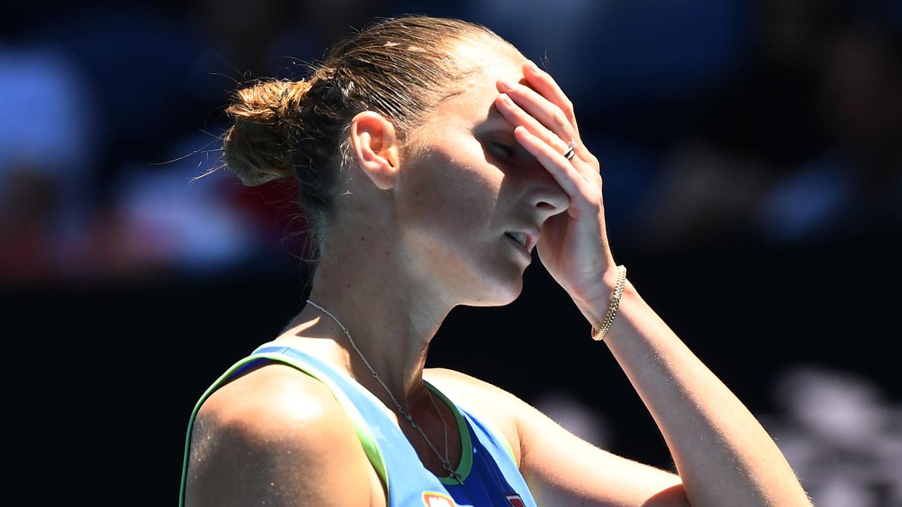 Czech Republic's Karolina Pliskova lost to Russia's Anastasia Pavlyuchenkova in the latest shock defeat for a top women’s contender. Picture: William West