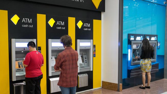 The nation’s banks have ripped out thousands of ATMs and shut down hundreds of branches as the number of locations to access cash plummets. Picture: Supplied