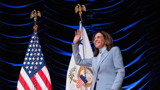 Kamala Harris after speaking to the Congressional Hispanic Caucus Institute in Washington on Wedneday. Picture: AFP