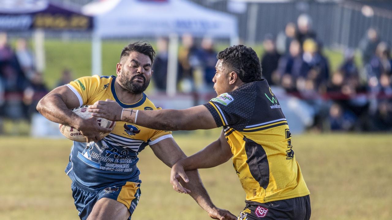 Matthew Waites (pictured in action for Highfields last season) has carried his form with the Eagles over to Valleys Roosters. Picture: Nev Madsen.