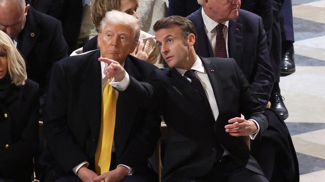 US President-elect Donald Trump and President of France Emmanuel Macron both released statements. Picture: Pascal Le Segretain/Getty Images for Notre-Dame de Paris