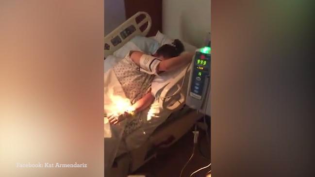 A woman in the US has live streamed an update on her sister's labour.