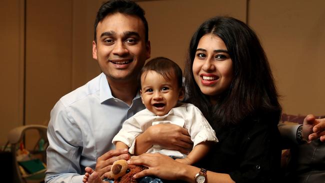 Syeda Chowdhuri and husband Golan Mostafiz and their son Wazir. Picture: Calum Robertson