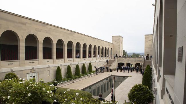 Last Post ceremony at the Australian War Memorial in Canberra. Picture: NCA NewsWire / Gary Ramage