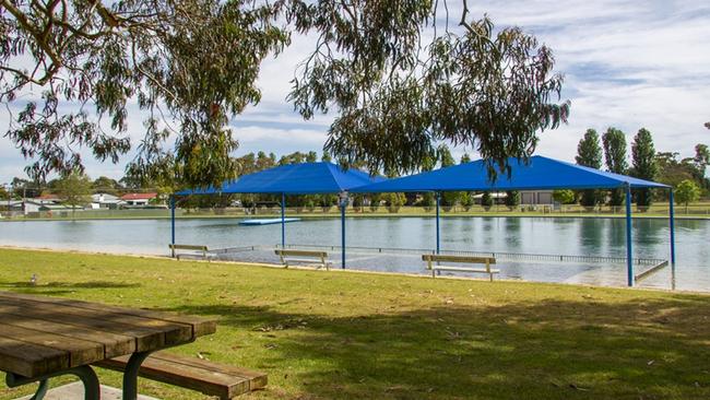 The Millicent swimming lake is set to lose its sandy beach and bitumen flooring with the local council looking to refurbish the 54-year-old facility. Picture: Wattle Range Council