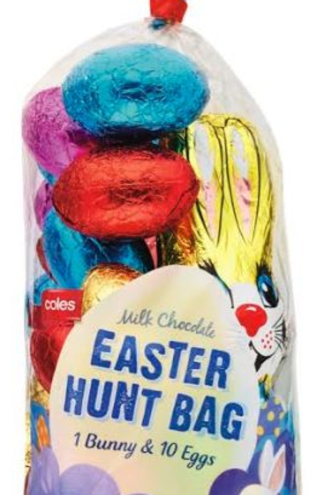 Coles private label Easter eggs that are ethically sourced. Picture: Supplied