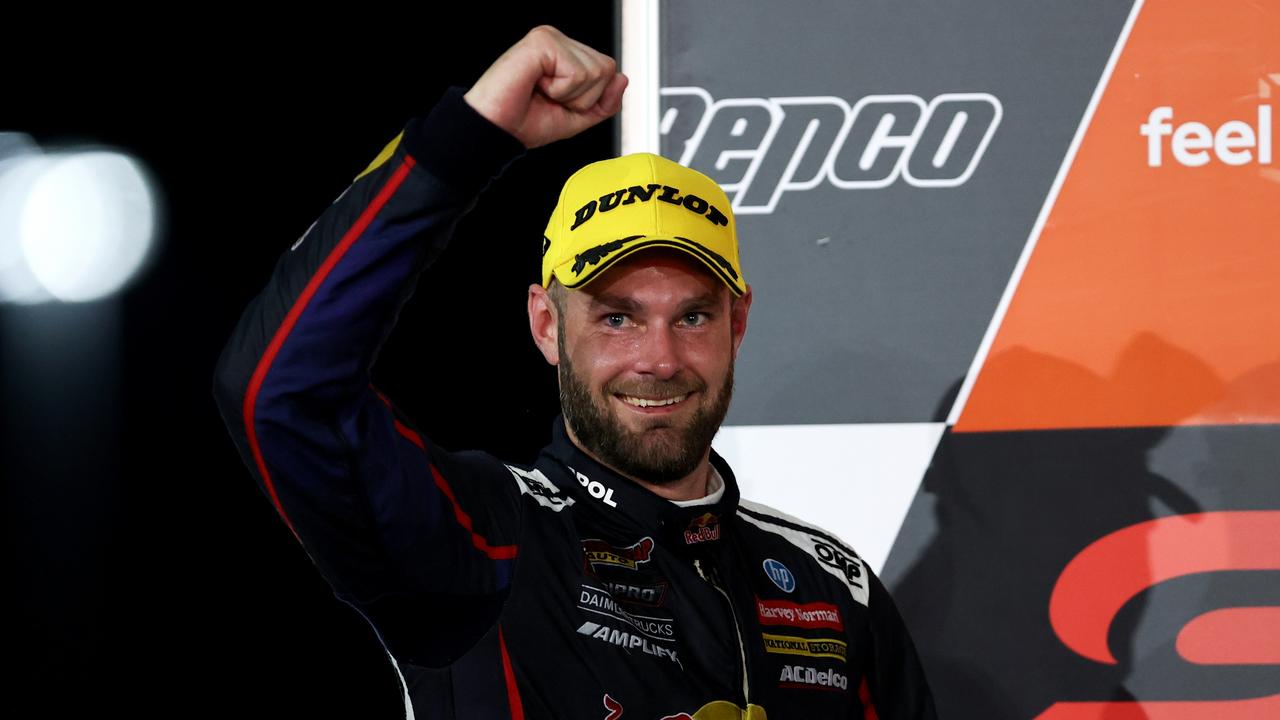 Shane van Gisbergen extended his championship lead with victory in the Sydney Super Night race. Picture: Brendon Thorne/Getty Images