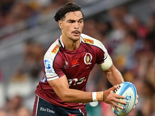 Reds’ Jordan Petaia of the Reds in action during the 2024 Super Rugby Pacific match. Picture: Albert Perez/Getty Images